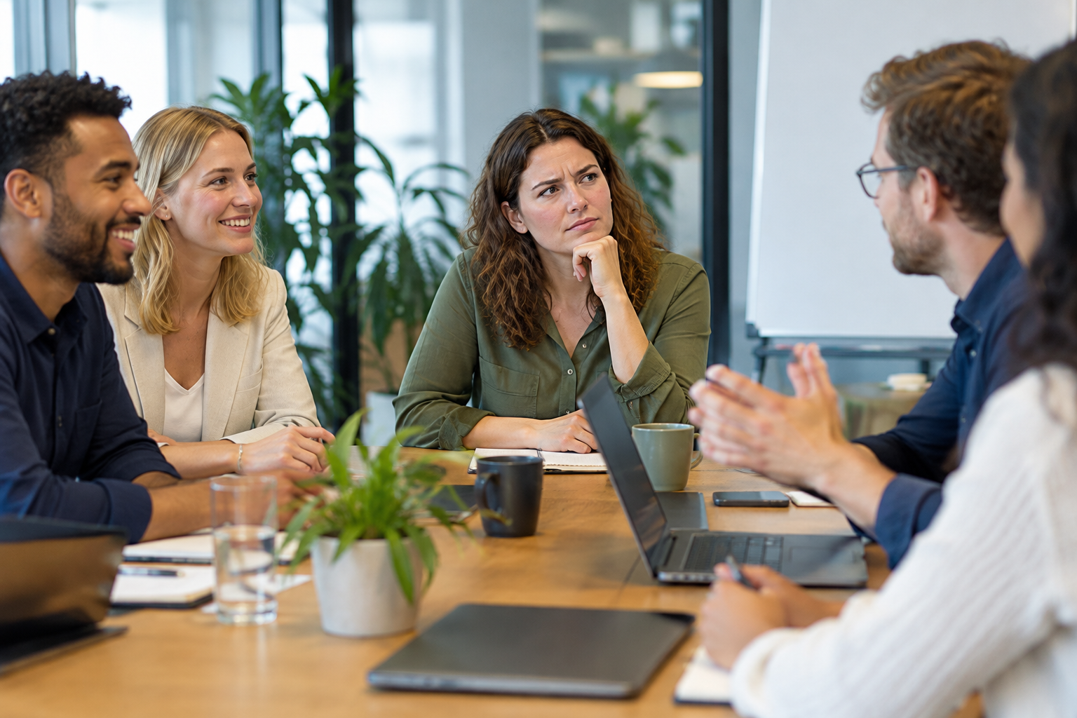 Iedereen knikt, één collega twijfelt: ruimte voor tegenspraak in teamoverleg